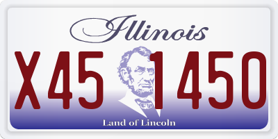 IL license plate X451450