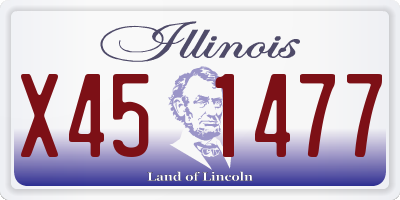 IL license plate X451477