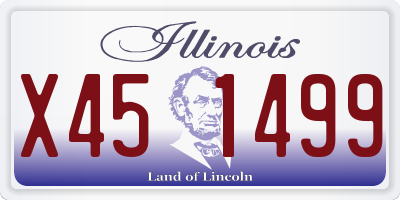 IL license plate X451499