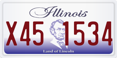 IL license plate X451534