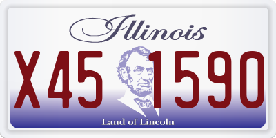IL license plate X451590
