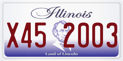IL license plate X452003