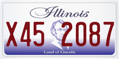 IL license plate X452087