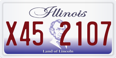 IL license plate X452107