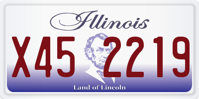 IL license plate X452219