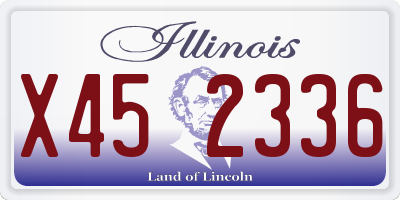 IL license plate X452336