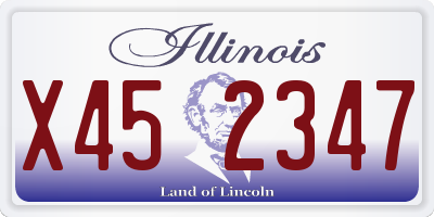 IL license plate X452347