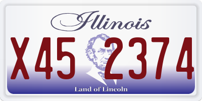 IL license plate X452374