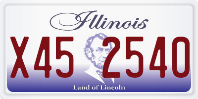 IL license plate X452540