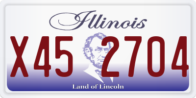IL license plate X452704