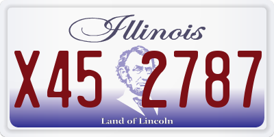 IL license plate X452787