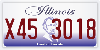 IL license plate X453018