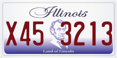 IL license plate X453213