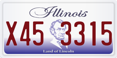 IL license plate X453315