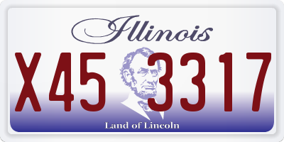 IL license plate X453317