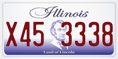 IL license plate X453338