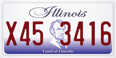 IL license plate X453416