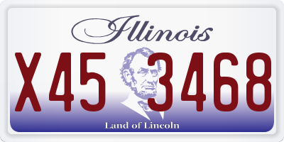 IL license plate X453468