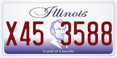 IL license plate X453588