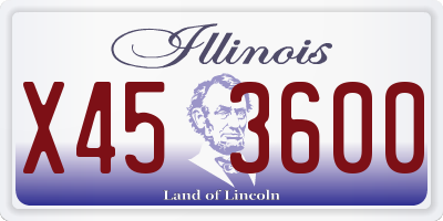 IL license plate X453600