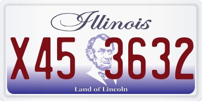 IL license plate X453632
