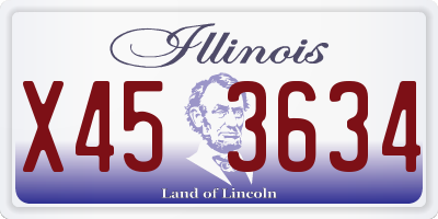 IL license plate X453634