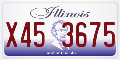IL license plate X453675