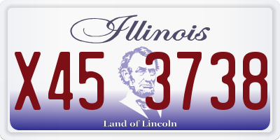 IL license plate X453738