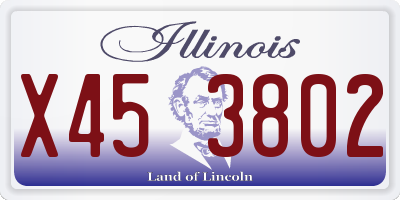 IL license plate X453802