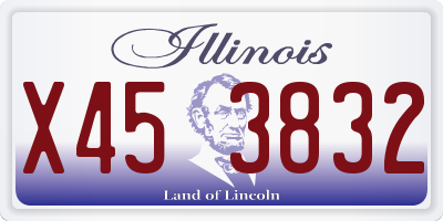 IL license plate X453832