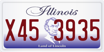 IL license plate X453935
