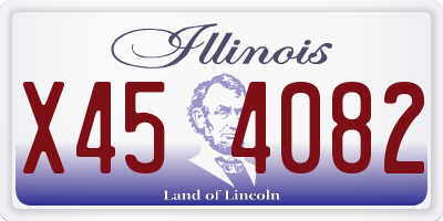 IL license plate X454082