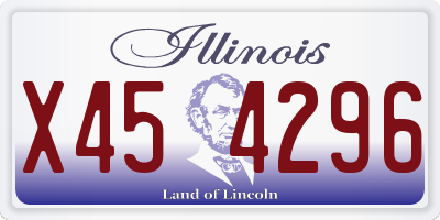 IL license plate X454296