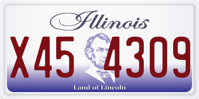 IL license plate X454309