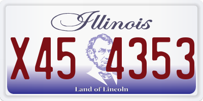 IL license plate X454353
