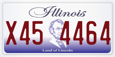 IL license plate X454464