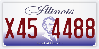 IL license plate X454488