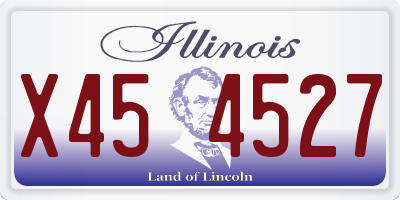 IL license plate X454527