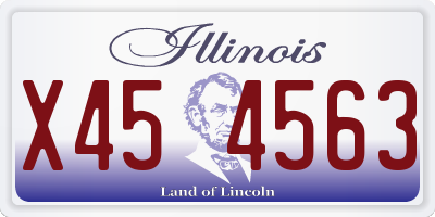 IL license plate X454563