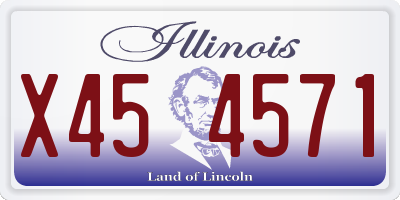 IL license plate X454571