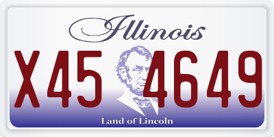 IL license plate X454649