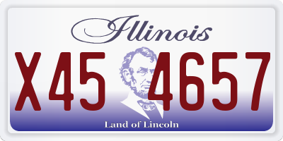 IL license plate X454657
