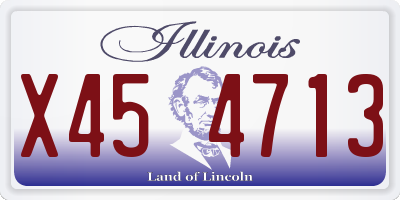 IL license plate X454713