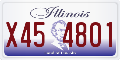 IL license plate X454801