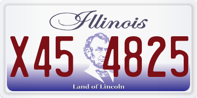 IL license plate X454825