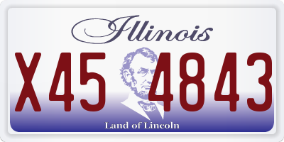 IL license plate X454843