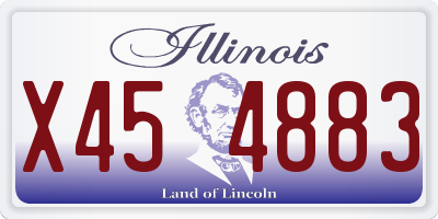 IL license plate X454883
