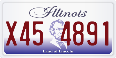 IL license plate X454891