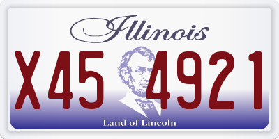 IL license plate X454921