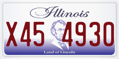 IL license plate X454930